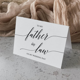 Elegant zwart kalligrafie voor mijn vader in de we kaart