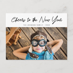 Elegant zwart met Happy Nieuwjaar Briefkaart