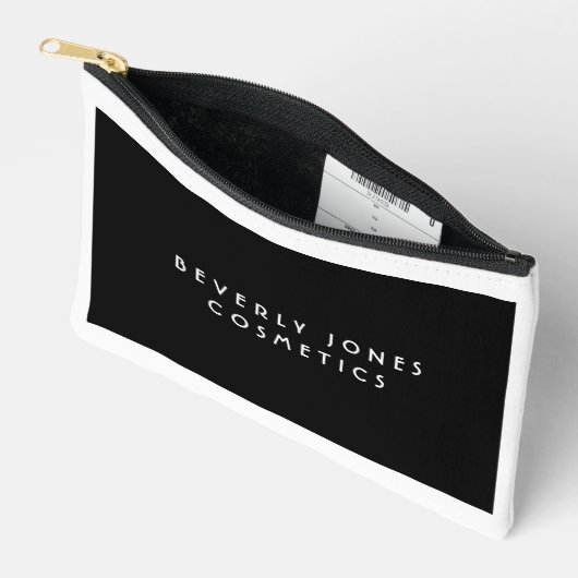 Elegant zwart met witte rand etui (Open)