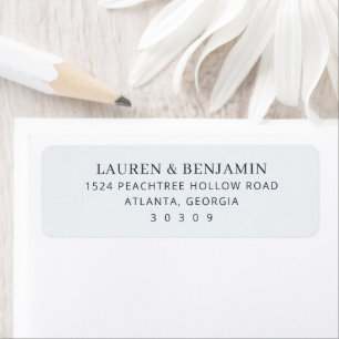 Elegant Zwart Minimalistisch Adreskaart Etiket