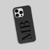 Elegant zwart minimalistisch Initiaal monogram Case-Mate iPhone Case