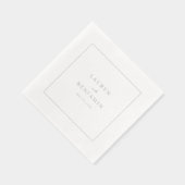 Elegant Zwart Minimalistisch Serif Folie Servetten (Rechts)
