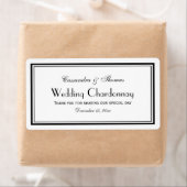 Elegant zwart omhuld H Wijnflesetiket Etiket (Insitu)