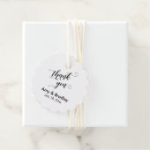 Elegant, zwart op witte bruiloft Dank je Bedankjes Labels (In situ)