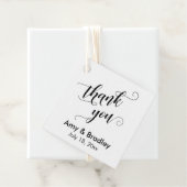 Elegant, zwart op witte bruiloft Dank je Bedankjes Labels (In situ)