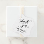 Elegant, zwart op witte bruiloft Dank je Bedankjes Labels (In situ)