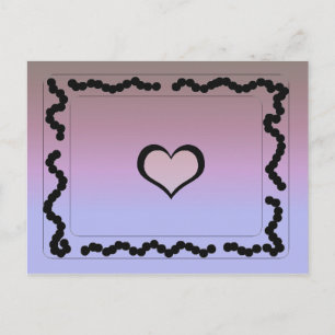 Elegant zwart-Paars ontwerp Briefkaart