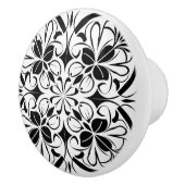 Elegant zwart patroon keramische knop (Rechts)