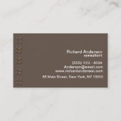 Elegant zwart professioneel modern Visitekaartje (Achterkant)