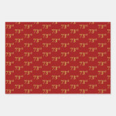 Elegant Zwart, Rood, Blauw, Faux Gold 73e Event # Inpakpapier Vel (Voorkant 2)