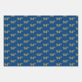 Elegant Zwart, Rood, Blauw, Faux Gold 94e Event # Inpakpapier Vel (Voorkant 3)