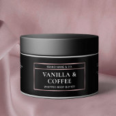 Elegant Zwart & Roos Gouden Body Butter Pot Label Waterfles Etiket