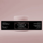 Elegant Zwart & Roos Gouden Body Butter Pot Label Waterfles Etiket