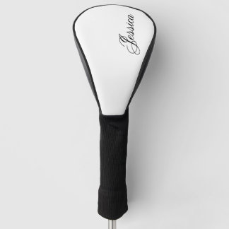 Elegant zwart schrifttype golfheadcover