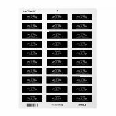 Elegant zwart script De toekomst Mr en Mrs Etiket (Full Sheet)