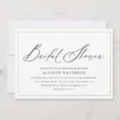 elegant zwart script eenvoudig vrijgezellenfeest kaart (Voorkant)