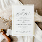 Elegant zwart script gouden lijst repetitiediner kaart