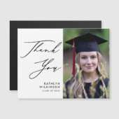 Elegant zwart Script Simple Afstuderen Hartelijk d (Voorkant / Achterkant)