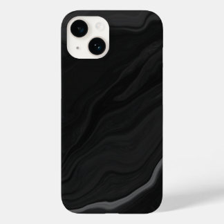 Elegant zwart stenen marmerpatroon Case-Mate iPhone 14 hoesje