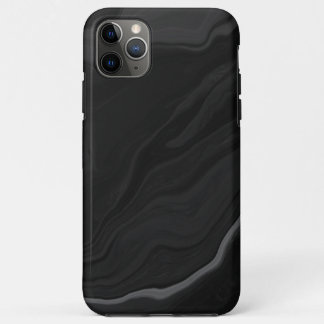 Elegant zwart stenen marmerpatroon iPhone 11 pro max hoesje