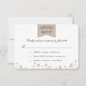 Elegant Zwart Tan Bibliotheek Thema Bruiloft RSVP (Voorkant)