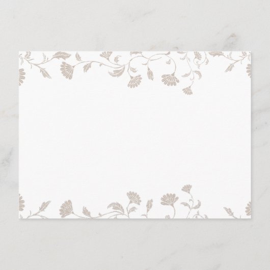 Elegant Zwart Tan QR Code Bruiloft Kaart Invoegen (Achterkant)