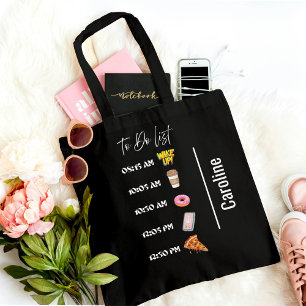 Elegant zwart te doen lijst Canvas tas