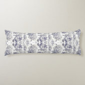 Elegant  zwart toile de jouy lichaamskussen (Voorkant)