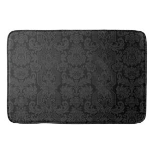 Elegant Zwart Victoriaans Damask Badmat