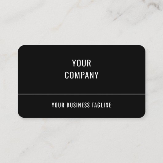 Elegant zwart Visitekaartje maak je eigen ontwerp (Achterkant)