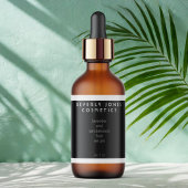 Elegant Zwart W Wit Rand Cosmetica Label