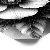 Elegant zwart, waarde Poster papier (mat) (Hoek)