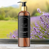 Elegant zwart waterdicht cosmetica flesetiket sparkling wijnetiket