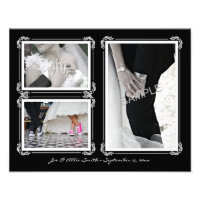 Elegant zwart/wit 11 x 14 Art Deco Fotoprint