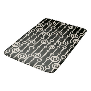 Elegant zwart-wit abstract patroon badmat