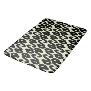 Elegant zwart-wit abstract patroon badmat