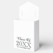 Elegant zwart-wit afstudeerfeest bedankdoosjes (Geopend)