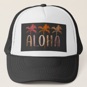 Elegant zwart-wit Aloha Trucker Pet