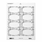 Elegant zwart-wit blad label (Full Sheet)