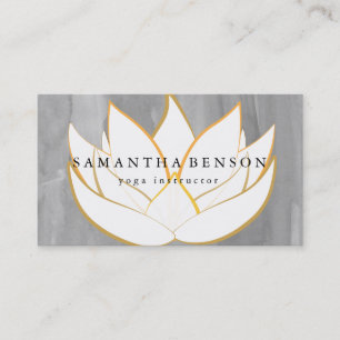 Elegant zwart-wit bloem Logo Yoga Visitekaartje