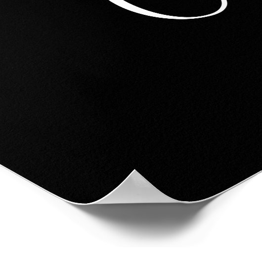 Elegant Zwart-wit boho bruiloft welkom teken Poster (Hoek)