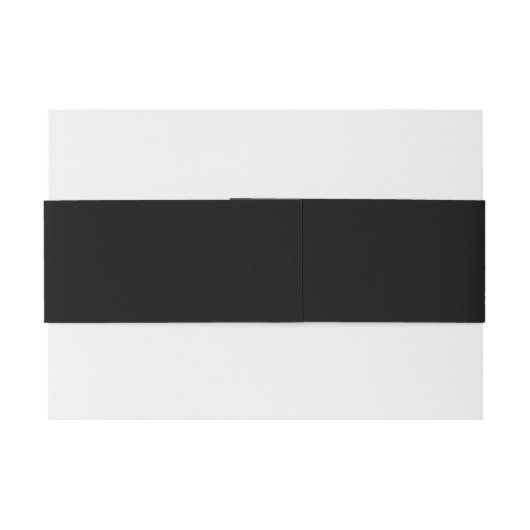 Elegant zwart wit bruiloft monogram uitnodigingen wikkel (Achterkant Voorbeeld)