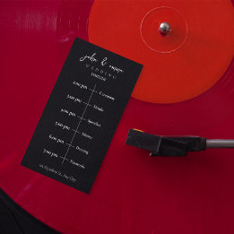 Elegant zwart-wit bruiloft thema programma