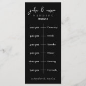 Elegant zwart-wit bruiloft thema programma (Voorkant)