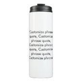Elegant zwart-wit citaat van de douanetekst thermosbeker (Voorkant)