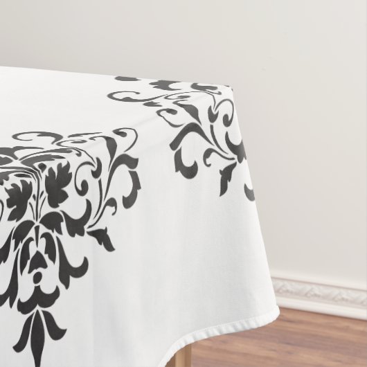 Elegant  zwart-wit Damasontwerp Tafelkleed (Voorbeeld)