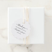 Elegant zwart wit dank u bruiloft gunst Labels (In situ)