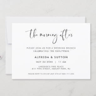 Elegant zwart-wit De Morgen na Kaart