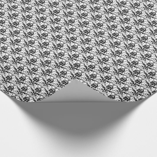 Elegant zwart-wit en witdampverdampingspapier cadeaupapier (Hoek)