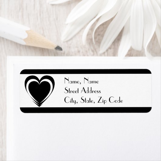 Elegant zwart-wit etiket (Insitu)